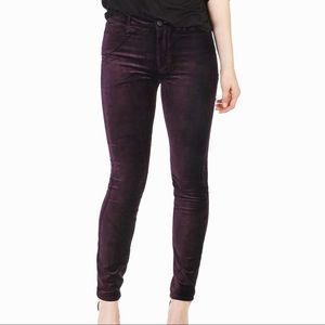 Paige Hoxton Velvet Skinny Jeans
